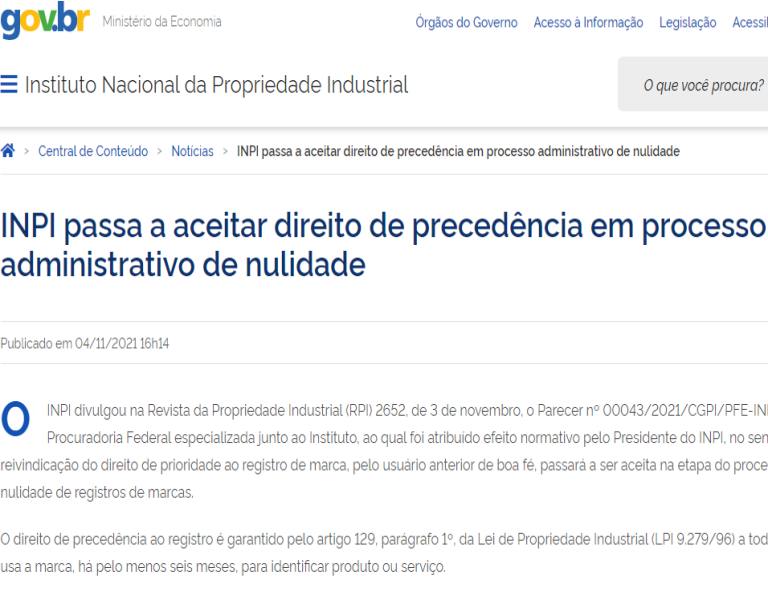 Marca sem registro, mas em uso?